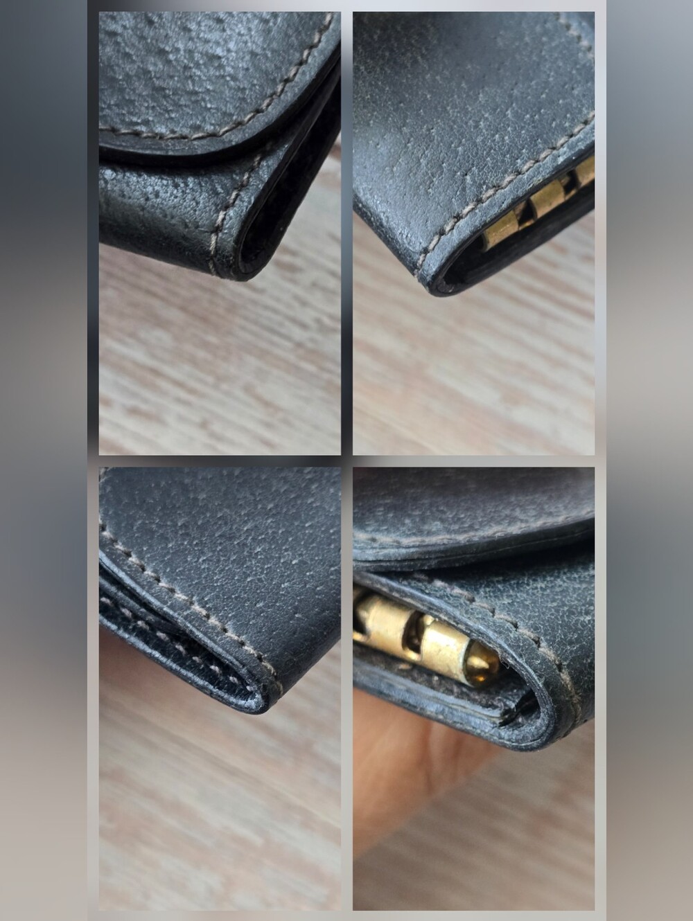 🔑RARE Vintage Gucci Logo Black Leather 3 Key Holder - Picture 6 of 16